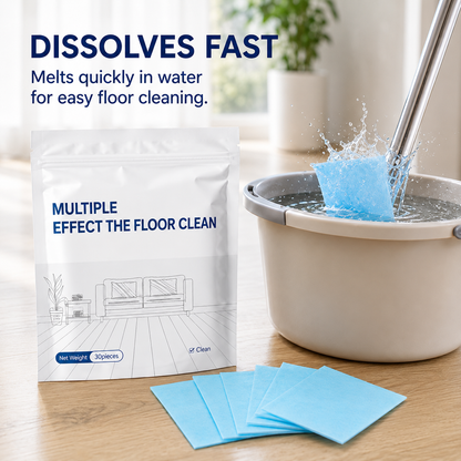 No more backbreaking mopping! Dissolve dirt, limescale with one sheet